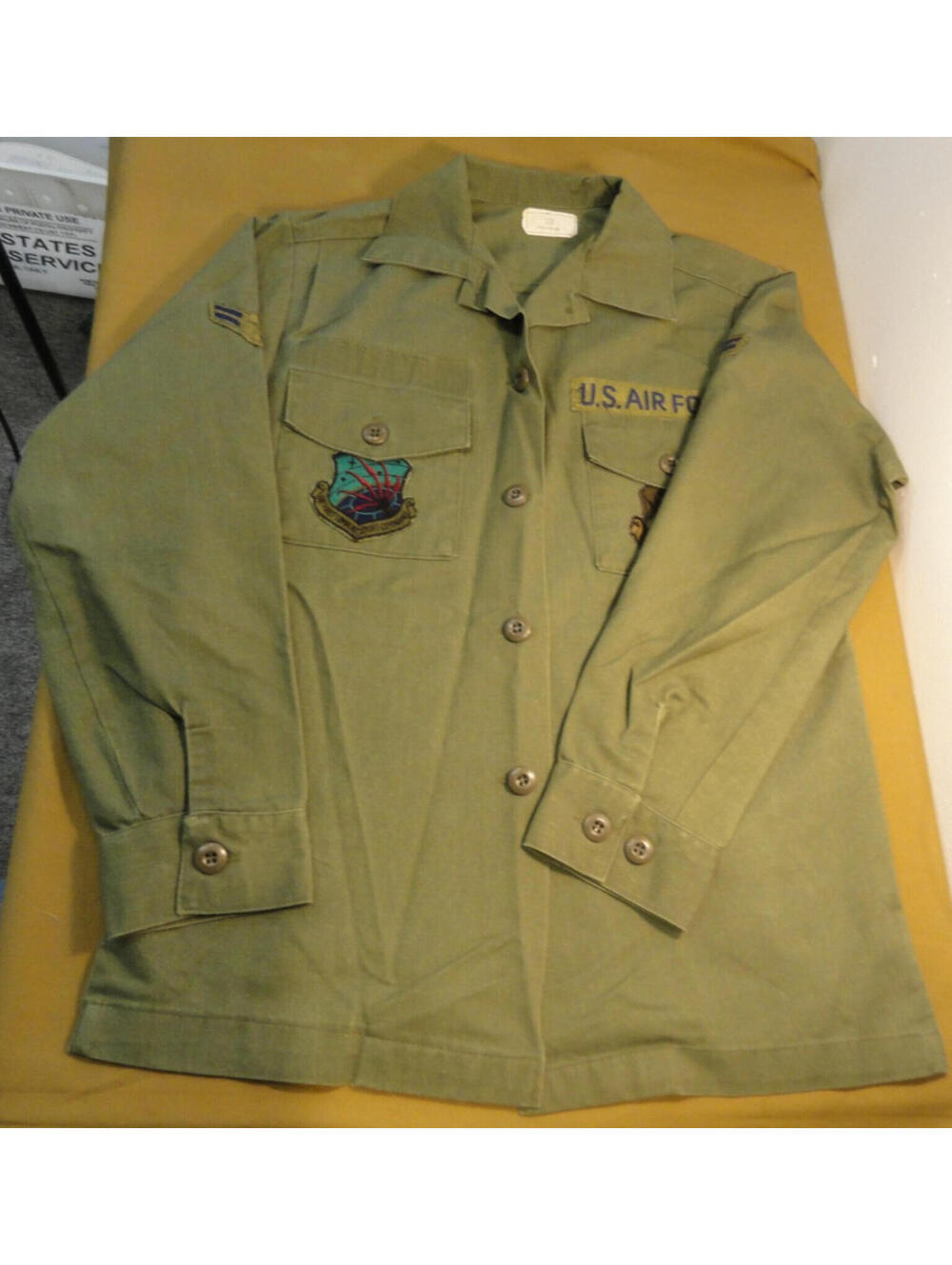 1976 VIETNAM WAR ERA OG-507 WOMENS UTILTY SHIRT DURABLE PRESS JACKET UNIFORM 12L